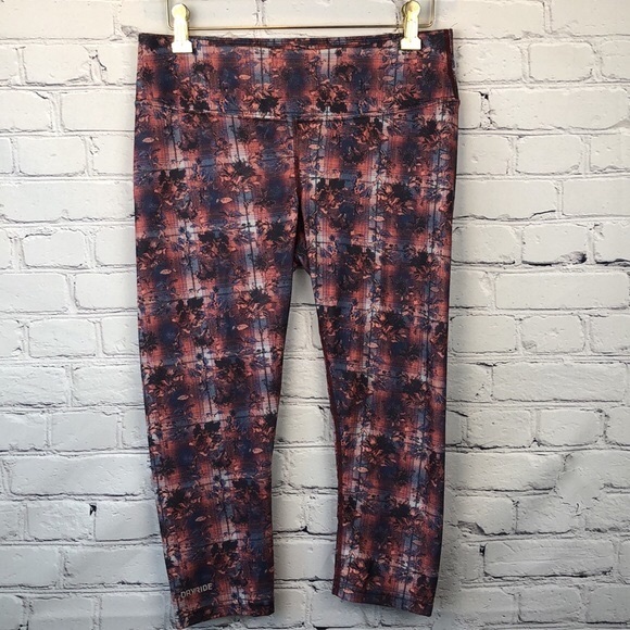 Burton Dryride Midweight Baselayer Capri Leggings Floral Plaid Sz S - Picture 3 of 16